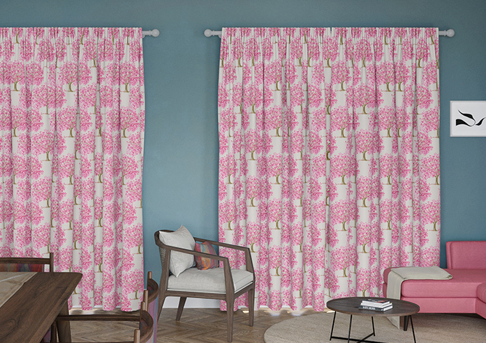 Classic Woodland, Pink Blossom - Made to Measure Curtains - Image 7